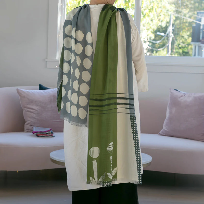 Banjo 100% Merino Wool Scarf in Olive