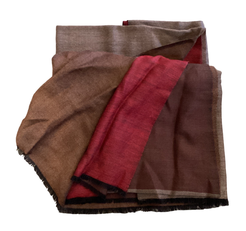 Red Brown Wool Stole