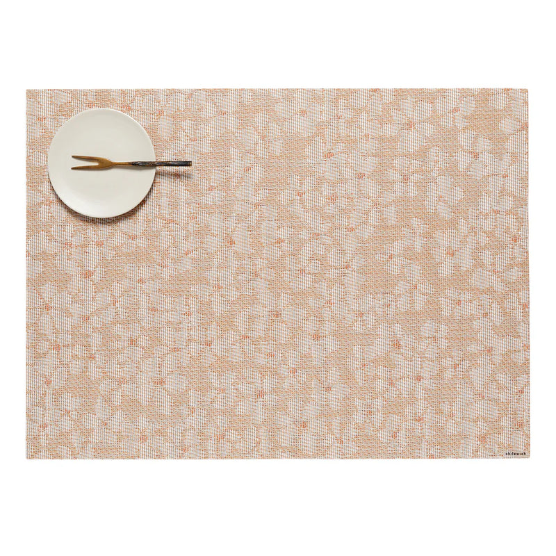 Flora Rectangle Placemat, Almond