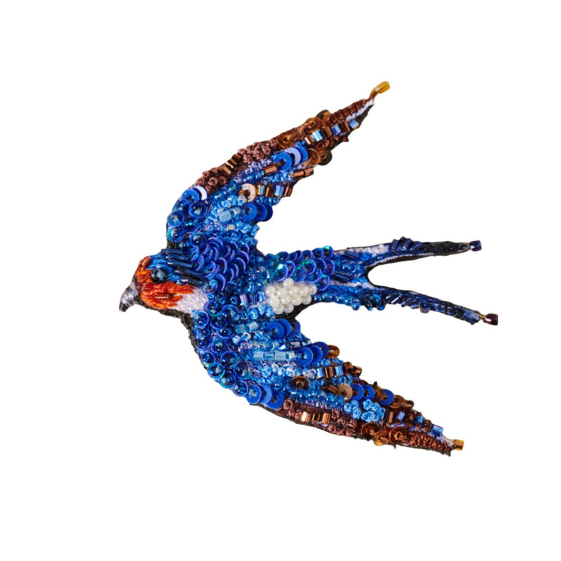 Flying Swallow Brooch Pin