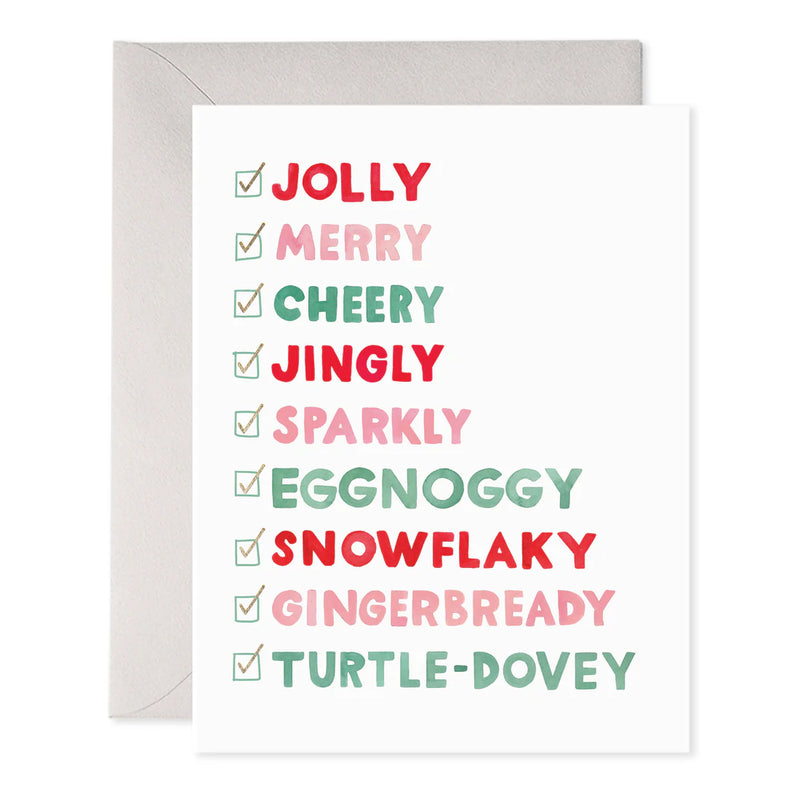 Holiday Checklist Holiday Card
