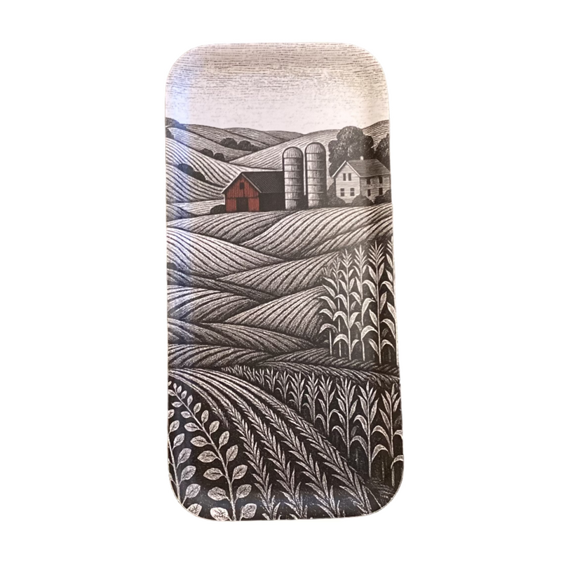 AKAR Designed: Barns in Red Small Tray