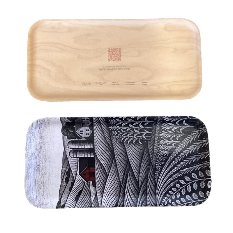 AKAR Designed: Barns in Red Small Tray