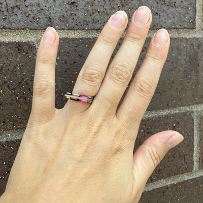 Angela Fung Slide Ring with 2 Stones