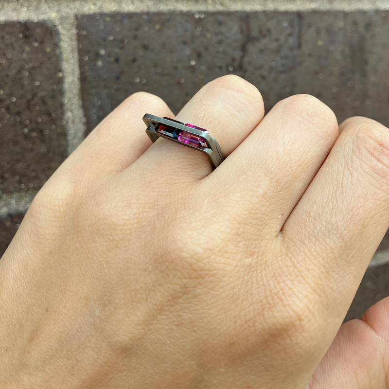Angela Fung Slide Ring with 2 Stones