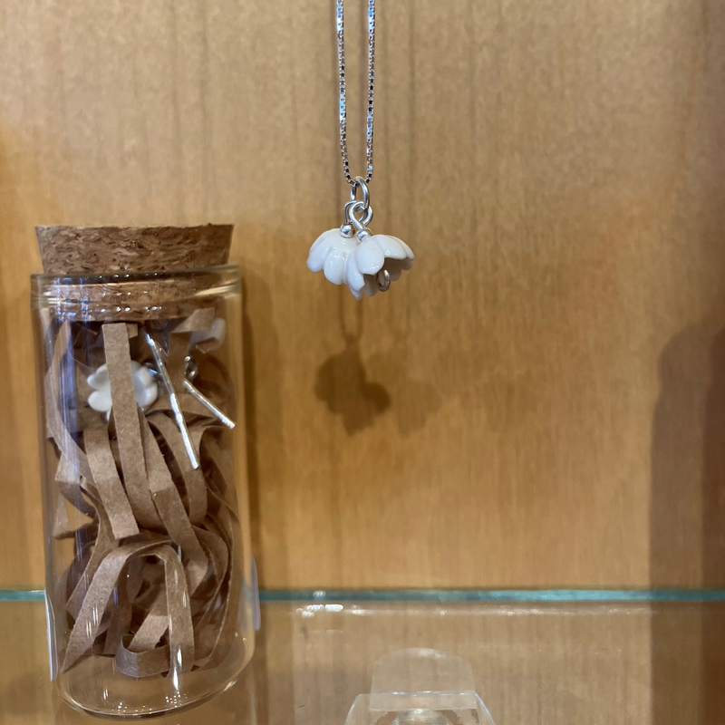 Porcelain Lily of the Valley Floral Necklace