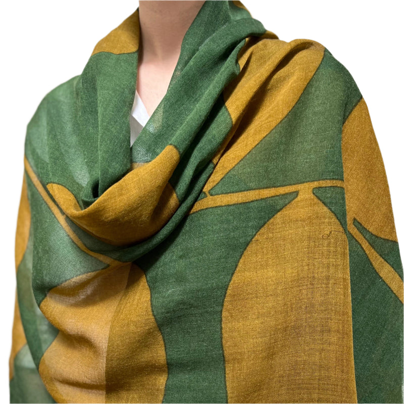Wool Scarf in Pine and Bark