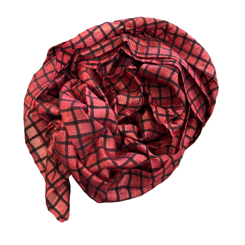 Maroon Red Silk Stole