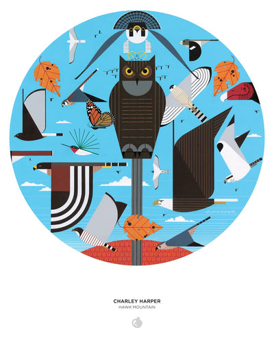 Charley Harper's Hawk Mountain 500-Piece Circle Puzzle