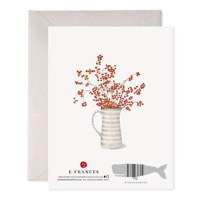 Autumn Berry Wreath Thanksgiving Greeting Card