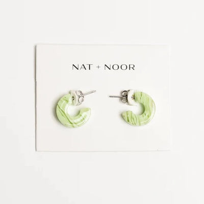 Nat + Noor Mali Hoops in Tiger Green