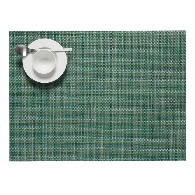 Mini Basketweave Rectangle Placemat, Ivy