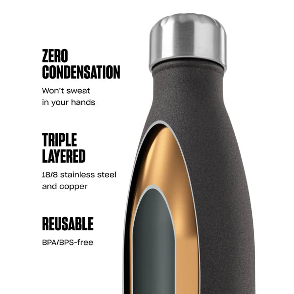Stainless Steel Water Bottle, Ocean Marble