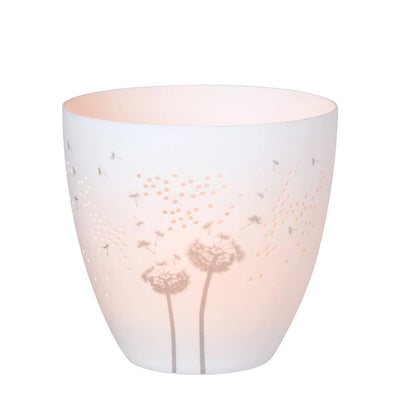 Poetry Tealight Holder with Dandelion Design