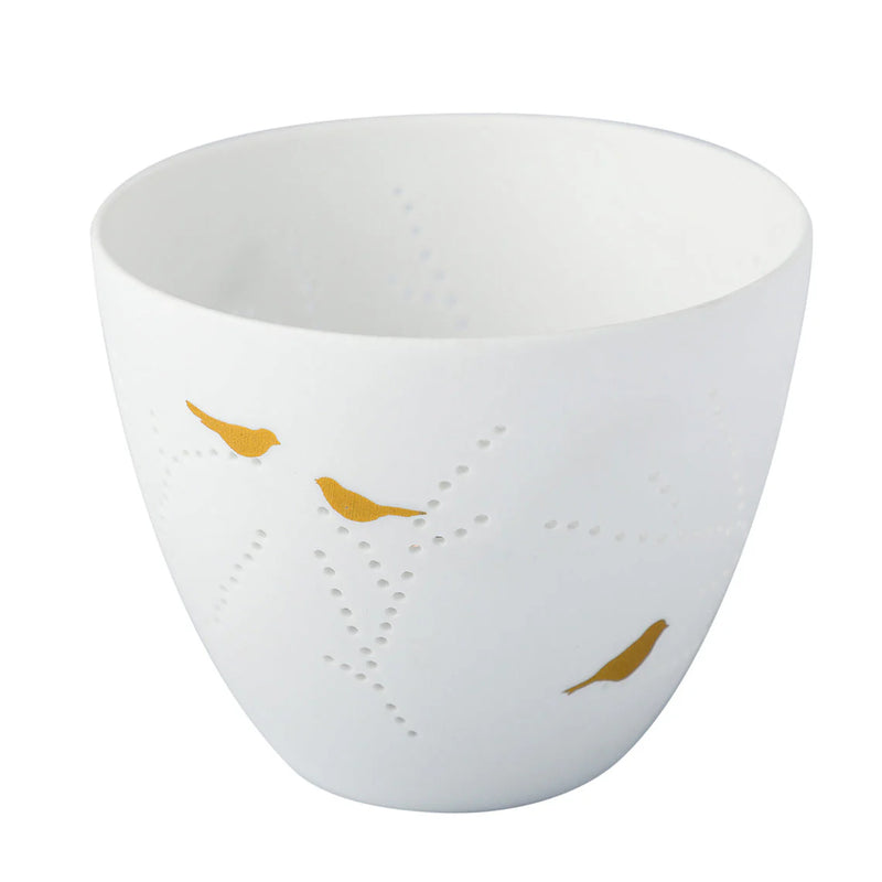 Poetry Tealight Holder with Bird Design