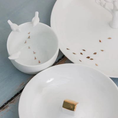 Porcelain Stories Decorative Bird Bowl Small