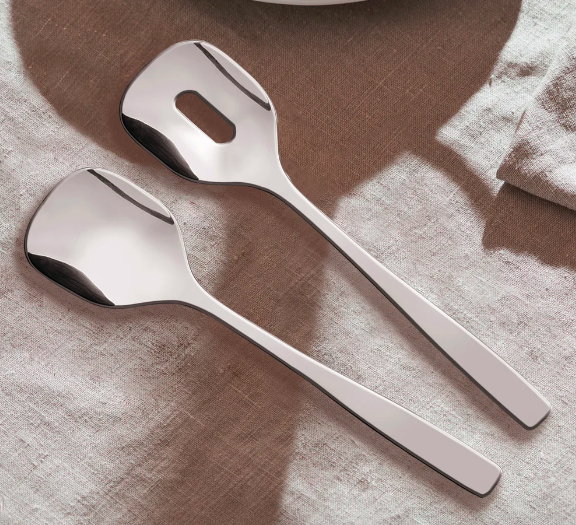 Alessi, "KnifeForkSpoon" Salad Set