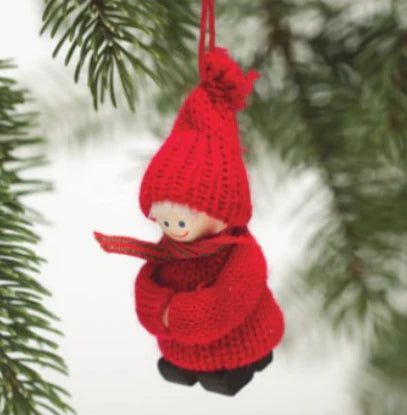Tomte Boy, Wooden Ornament from Sweden