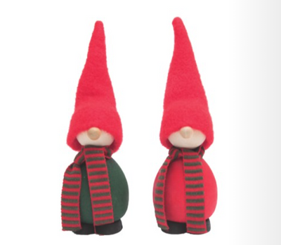 Wooden Tomte with Gray Cap from Sweden