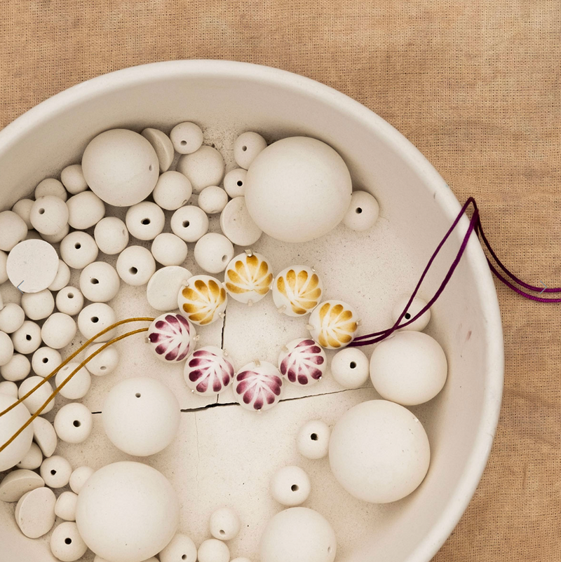Eight Half-Spheres Ceramic Pendant