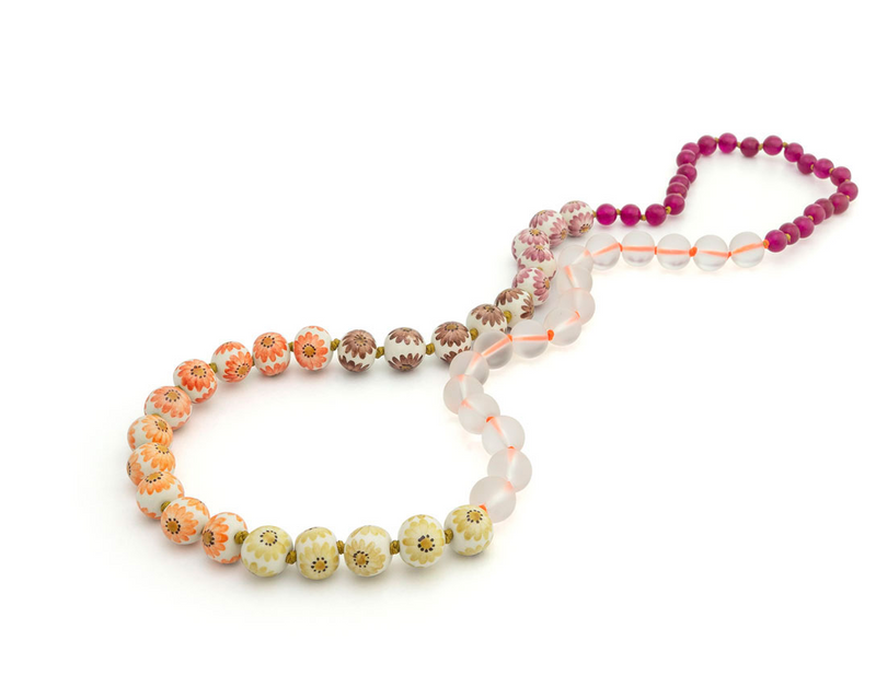 Mini Spheres and Crystals Necklace