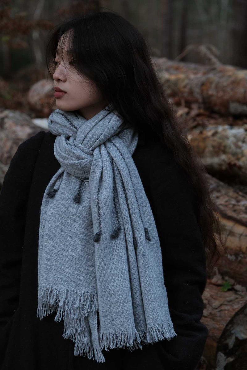 Seedling Cashmere Scarf - Pewter