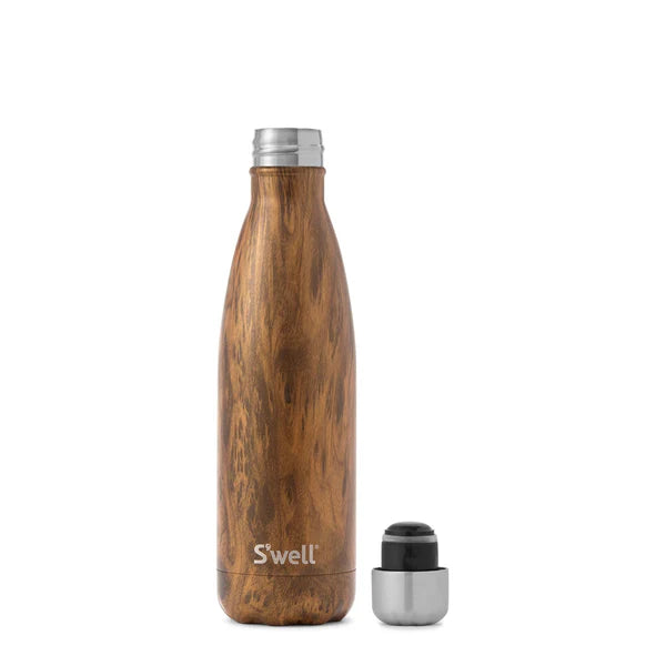 Stainless Steel Water Bottle, Teakwood