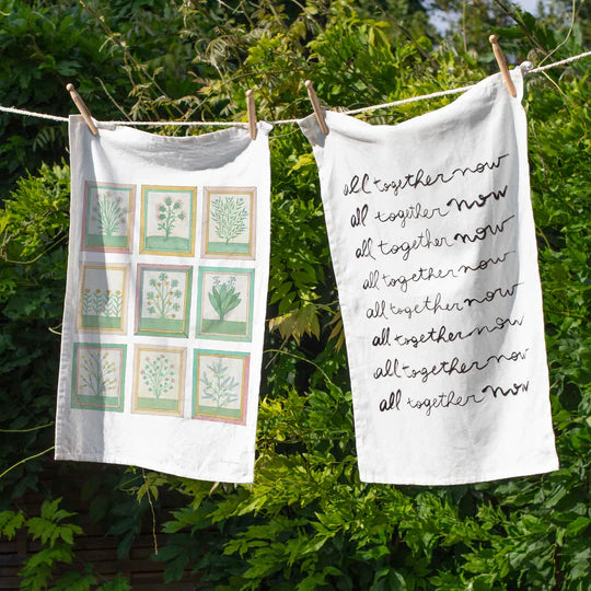 Book of Herbs Cotton Tea Towel