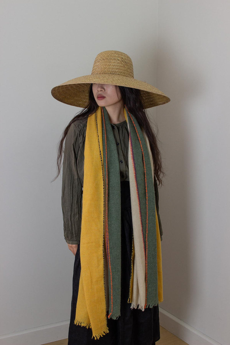 Three Tone Weaver Cashmere Scarf - Autumn