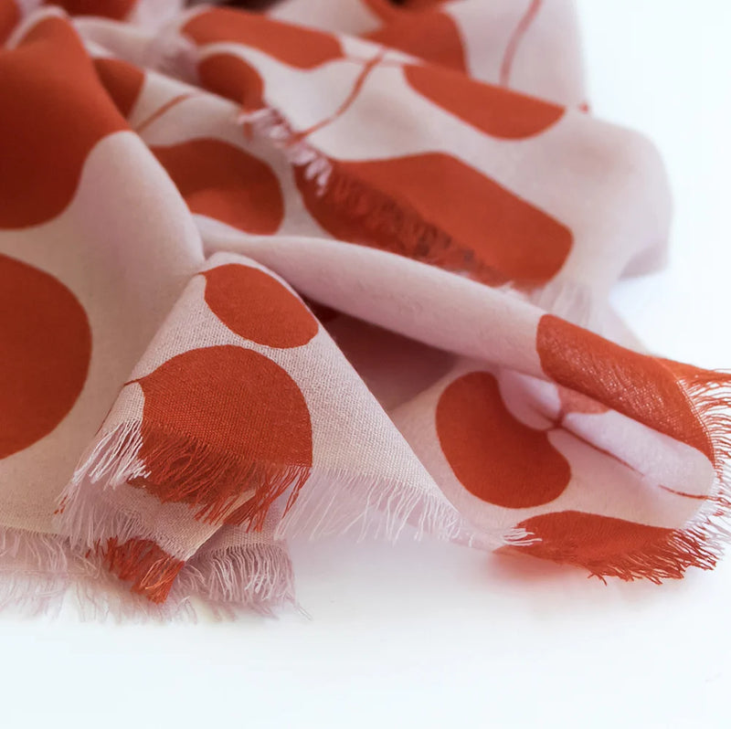 Until 100% Merino Wool Scarf in Poppy