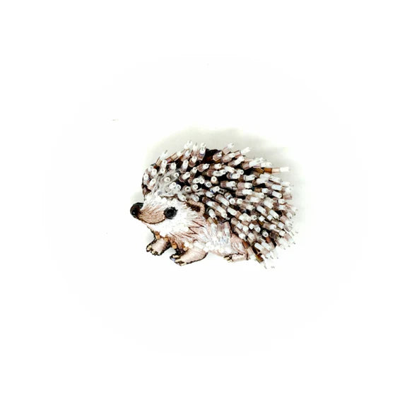 White Breasted Hedgehog Brooch Pin