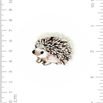 White Breasted Hedgehog Brooch Pin