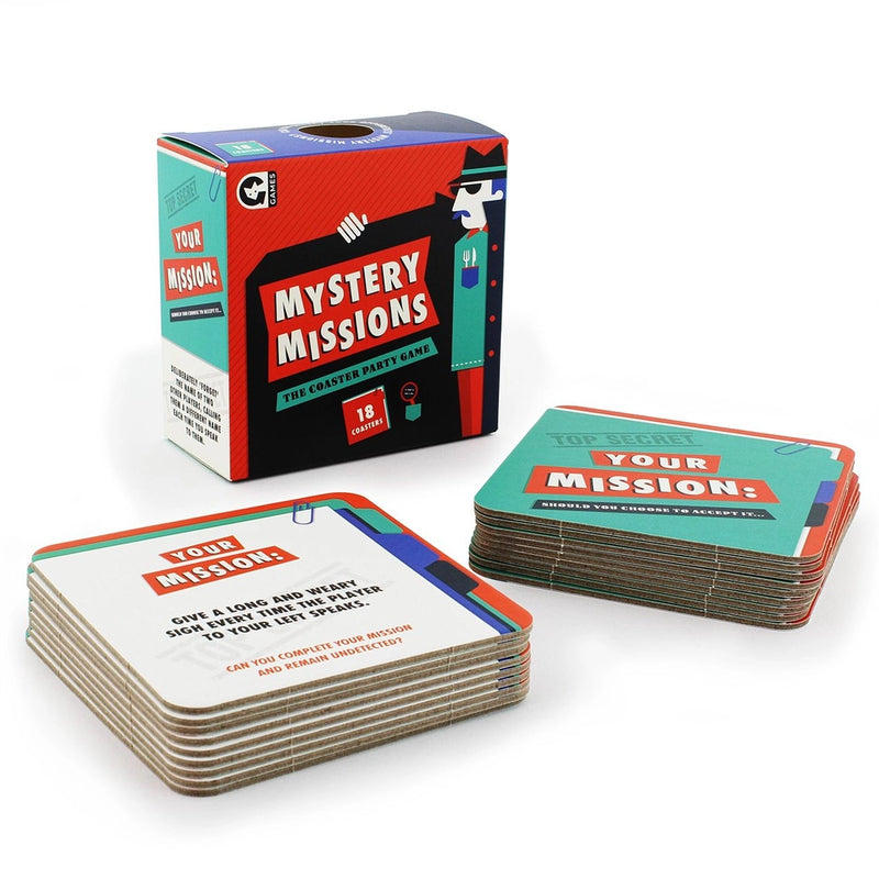 Mystery Missions Coaster Party Game