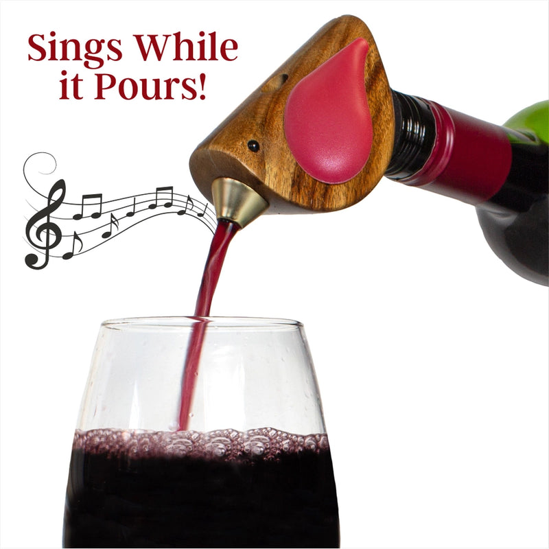 Songbird Specialties® "Singing" Wine Bottle Pourer, Red