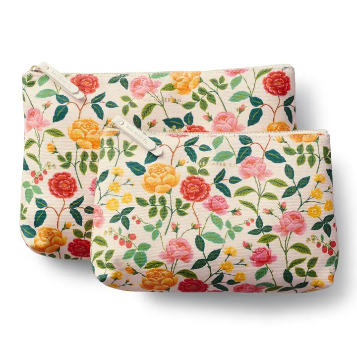 Roses Zippered Pouch Set
