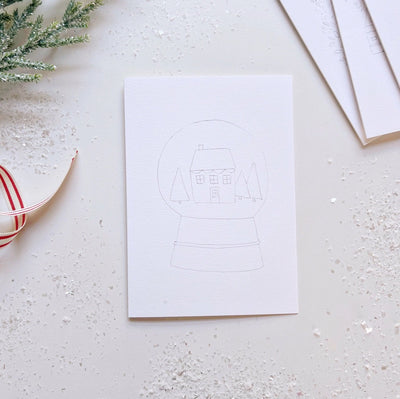 Christmas Cheer Paintable Notecards