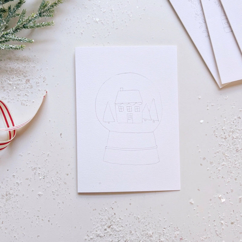 Christmas Cheer Paintable Notecards