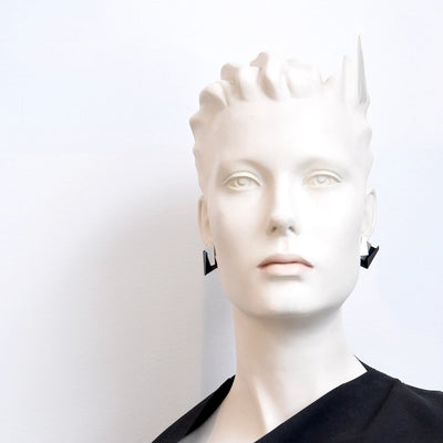 Quire Ear Jacket in Silver Black