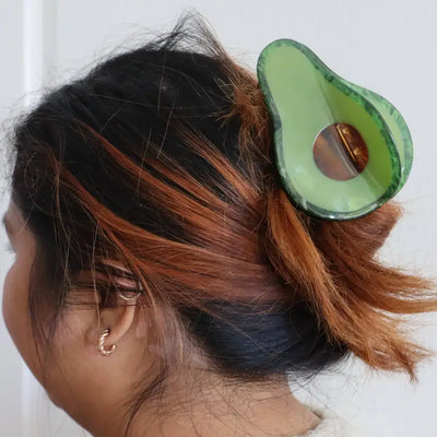 Large Avocado Hair Claw Clip
