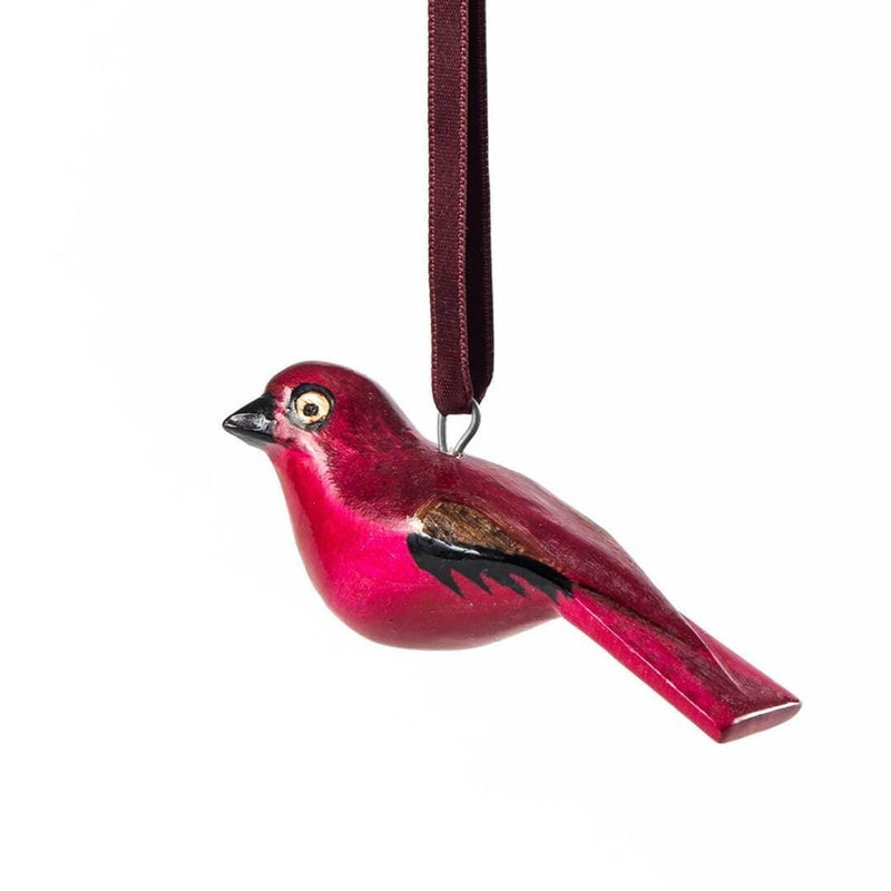 Mifuko Wooden Ornament - Firefinch