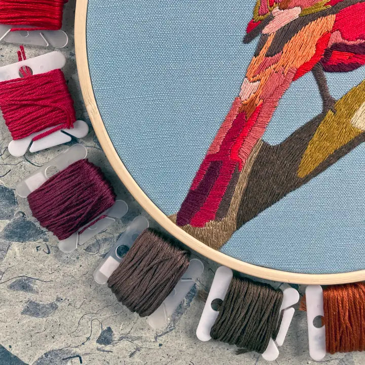 DIY Embroidery and Beadwork Kit, Cardinal