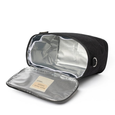 SoYoung, Black Linen Lunch Poche