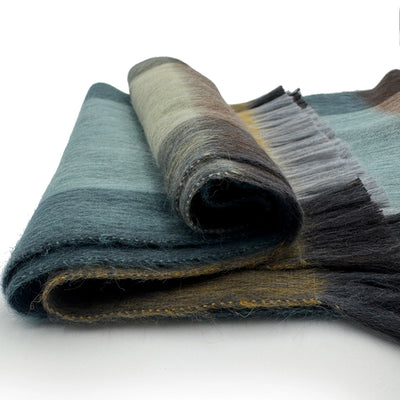 Alpaca Plaid Scarf in Golden Coast