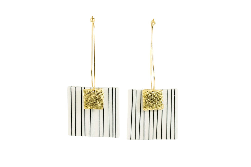 Pinstripe Square Drops
