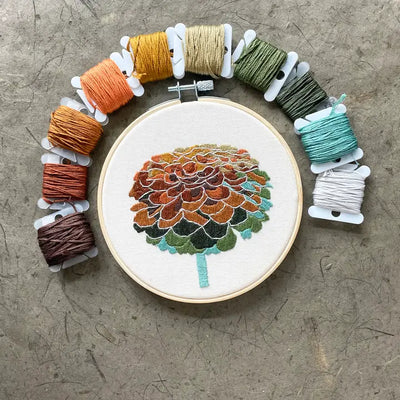 DIY Embroidery Kit, Zinnia