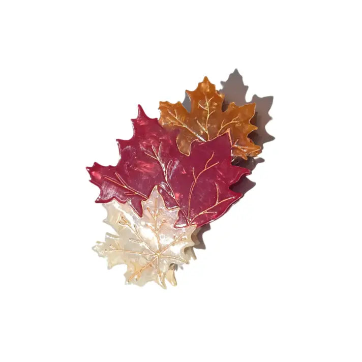 Hand-Painted Maple Leaves Claw Clip