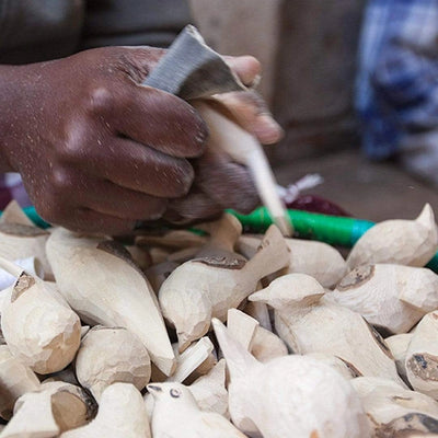 Mifuko Wooden Ornament - Firefinch