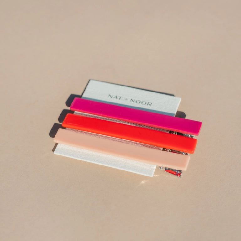 Nat + Noor, Evie Pink Tones Hair Clips