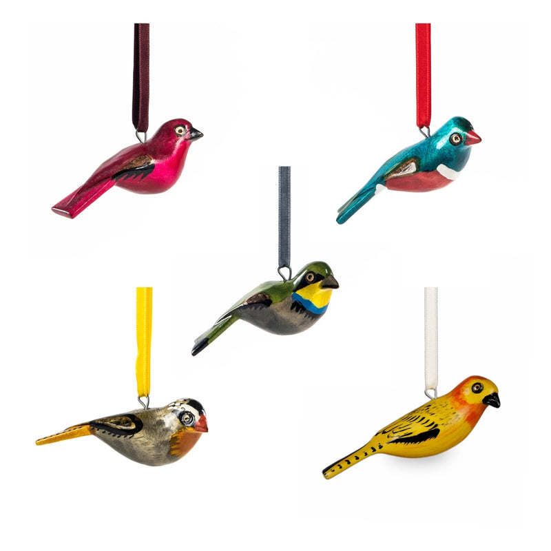 Mifuko Wooden Ornaments | Set of 5 Kenyan Birds