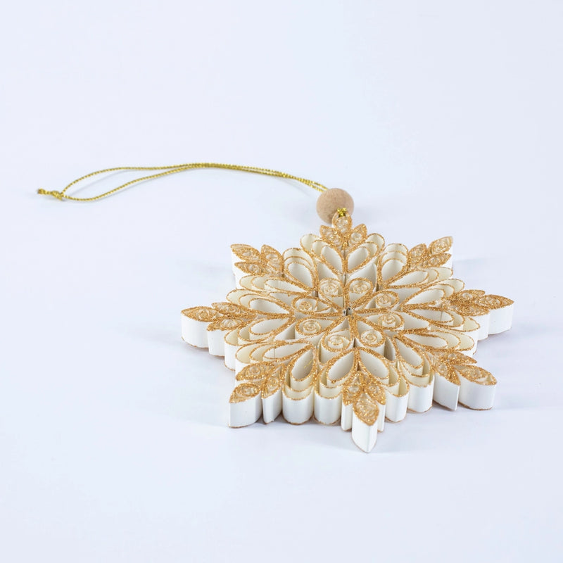 Quilling Snowflake "Frostine" Gold